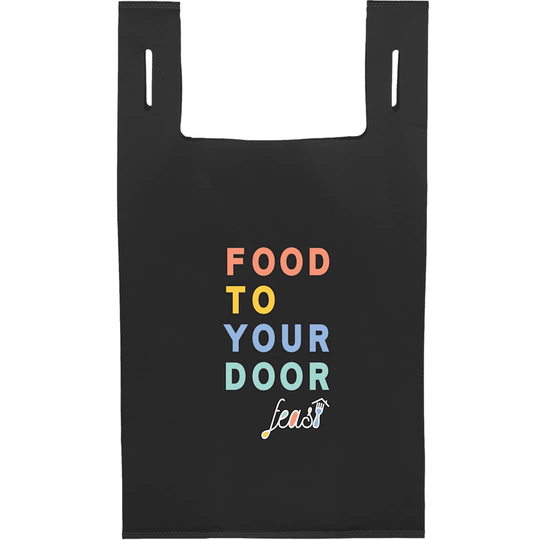 Recycled Non-Woven T-Shirt Tote - SM-5461 Black