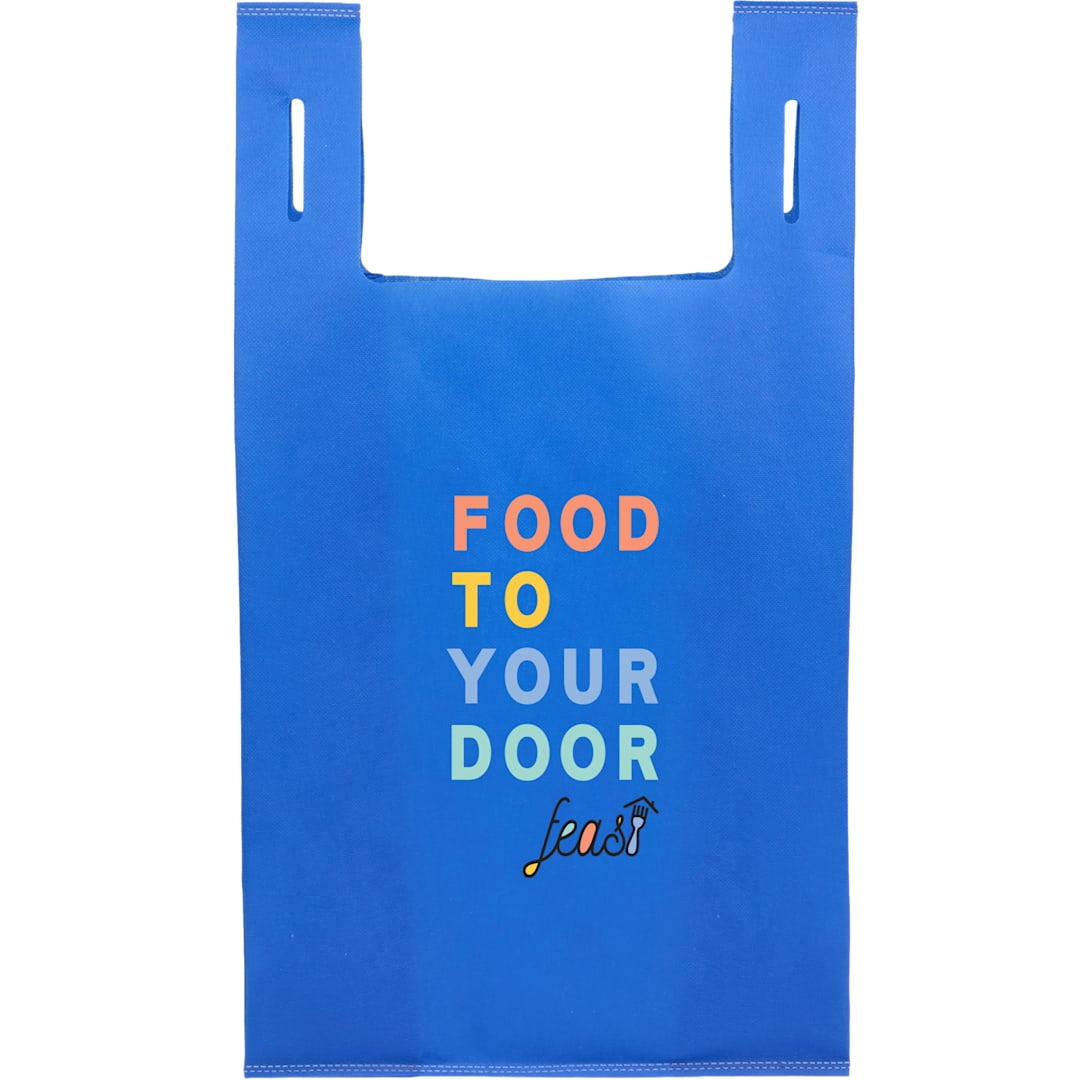 Recycled Non-Woven T-Shirt Tote - SM-5461 Blue