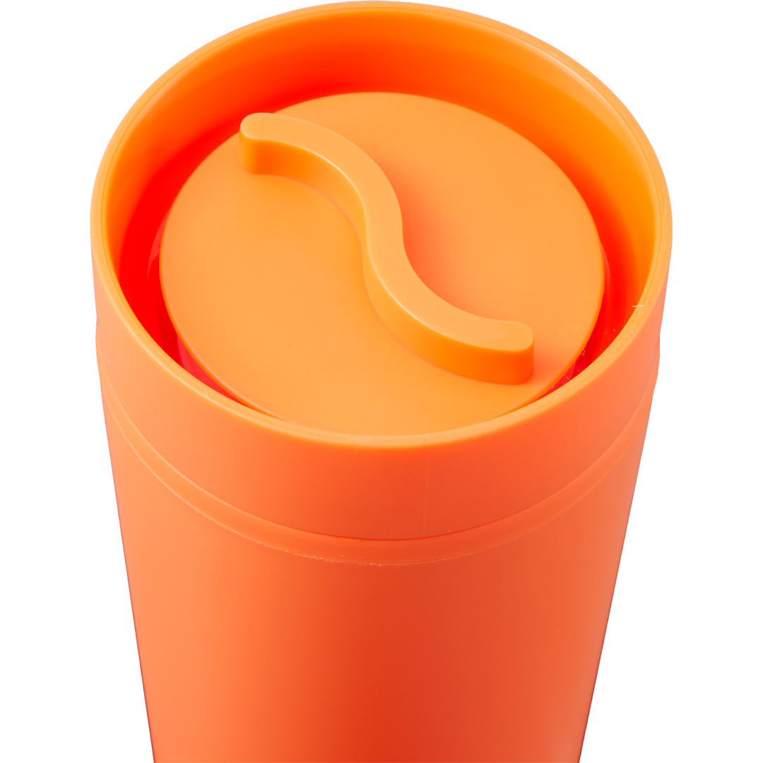 Bullet Lola Recycled Tumbler w/ 360 degree lid 16 oz - SM-6561 Orange
