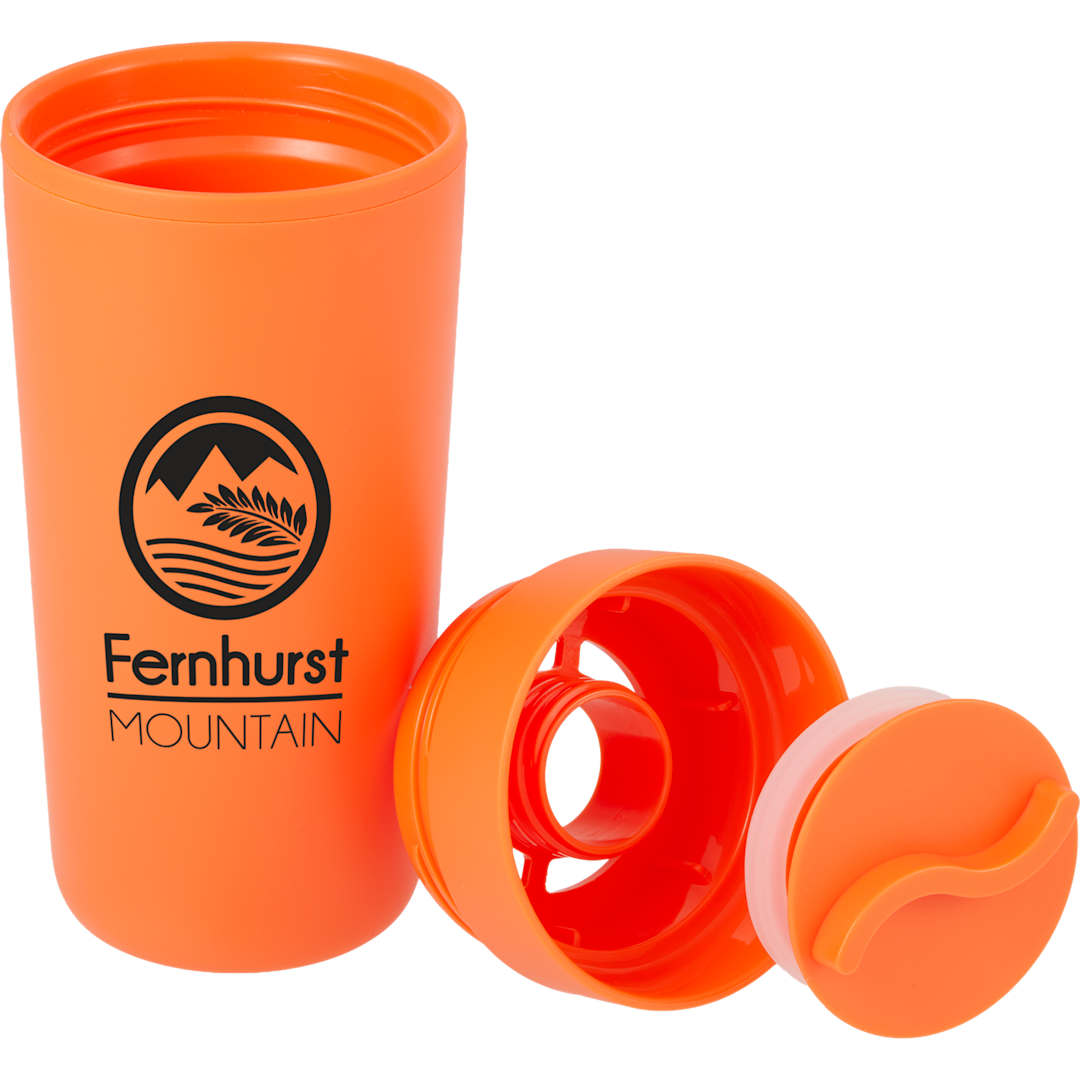 Bullet Lola Recycled Tumbler w/ 360 degree lid 16 oz - SM-6561 Orange