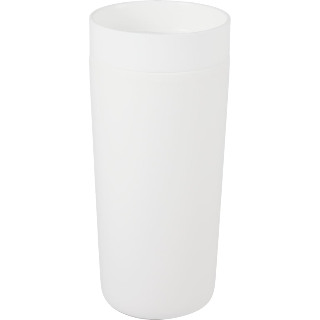 Lola Recycled Tumbler w/ 360 degree lid 16 oz - SM-6561 White