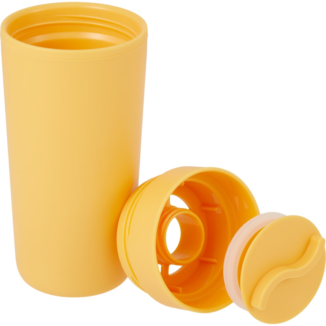 Lola Recycled Tumbler w/ 360 degree lid 16 oz - SM-6561 Yellow