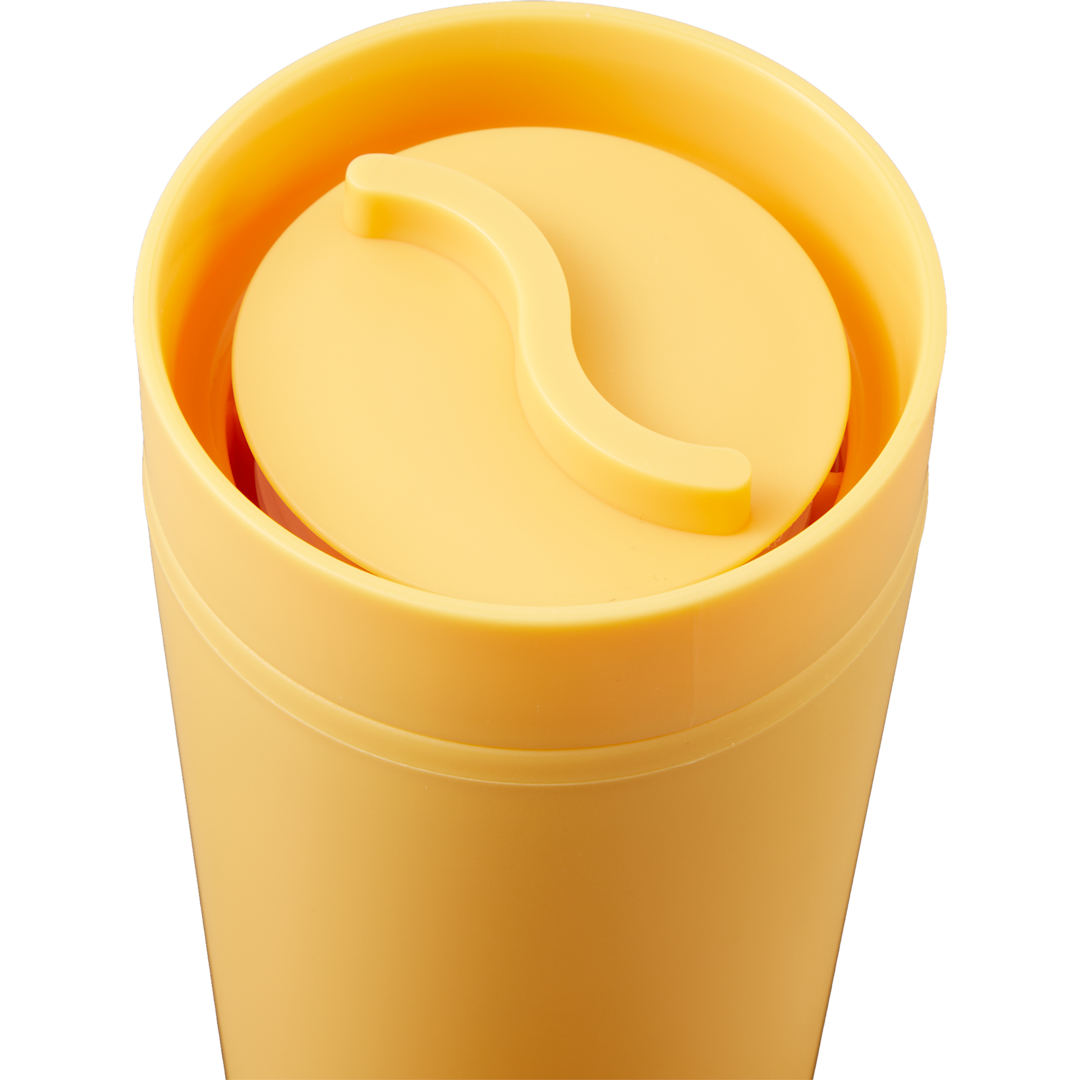 Lola Recycled Tumbler w/ 360 degree lid 16 oz - SM-6561 Yellow