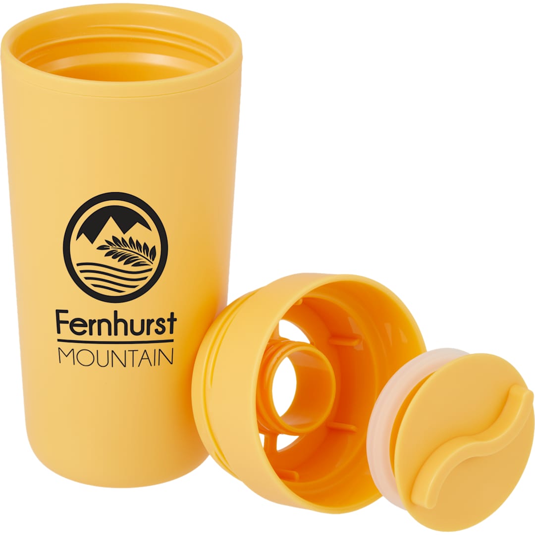 Lola Recycled Tumbler w/ 360 degree lid 16 oz - SM-6561 Yellow