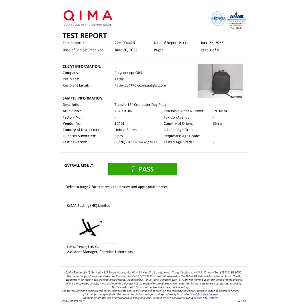 Tranzip Tranzip 15" Computer Day Pack - 2020-01 Black