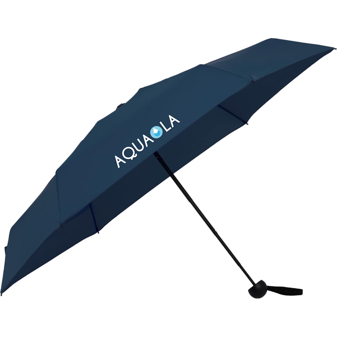 37" Recycled 5 Folding Umbrella - SM-8182 Blue