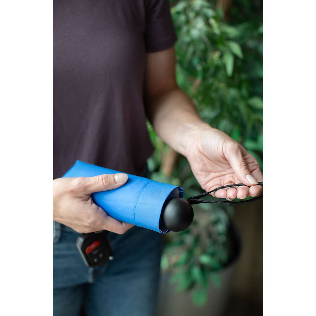 37" Recycled 5 Folding Umbrella - SM-8182 Blue