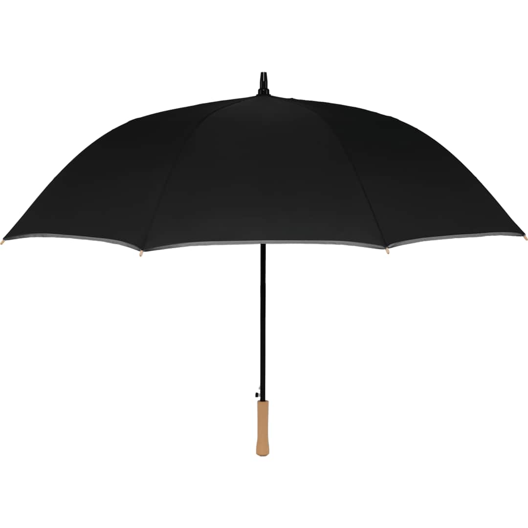 Bullet 60" Auto Open Umbrella w/ Reflective Trim - SM-8183 Black