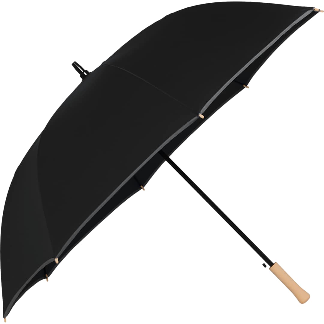 Bullet 60" Auto Open Umbrella w/ Reflective Trim - SM-8183 Black