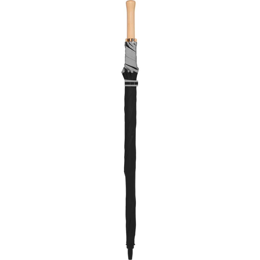 Bullet 60" Auto Open Umbrella w/ Reflective Trim - SM-8183 Black