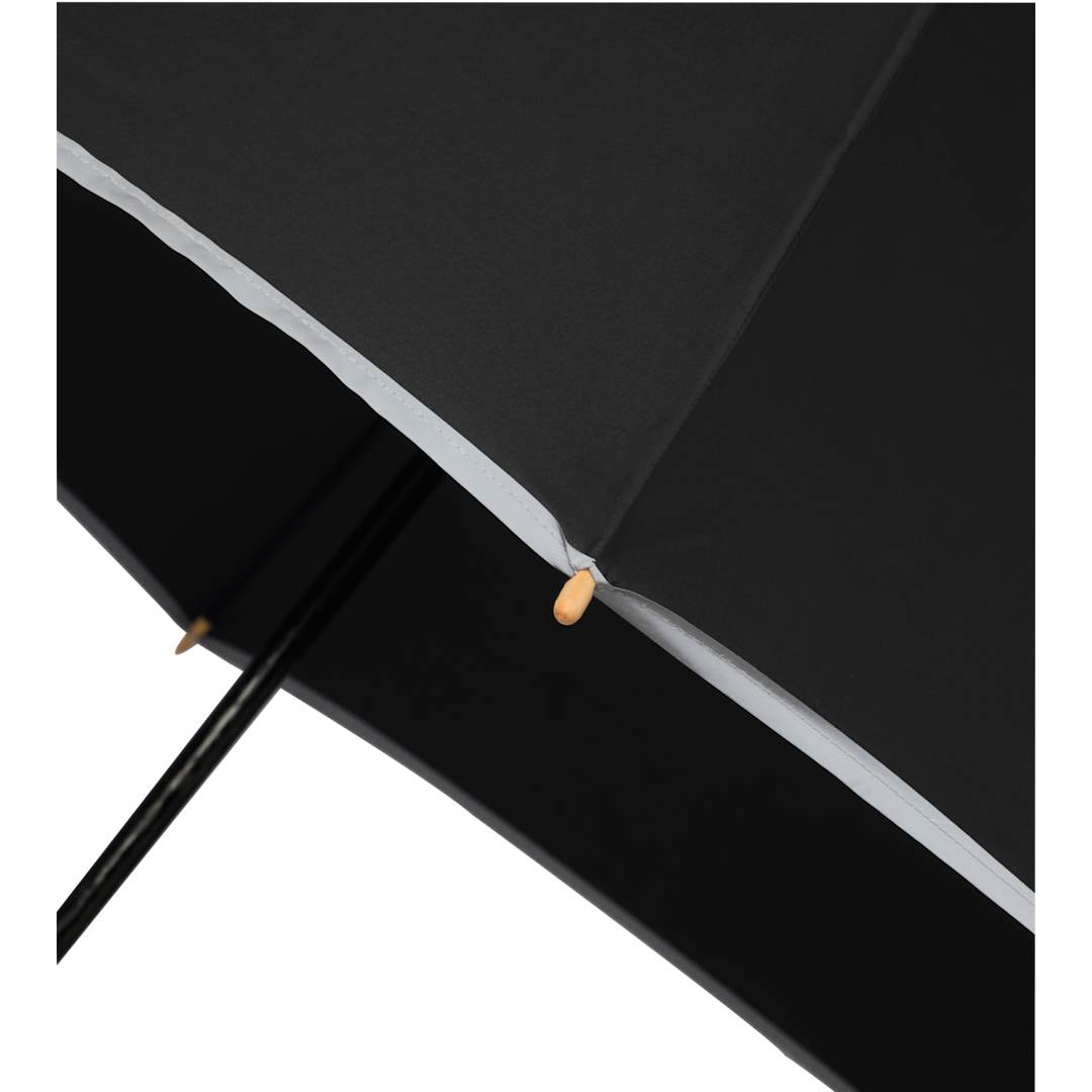Bullet 60" Auto Open Umbrella w/ Reflective Trim - SM-8183 Black