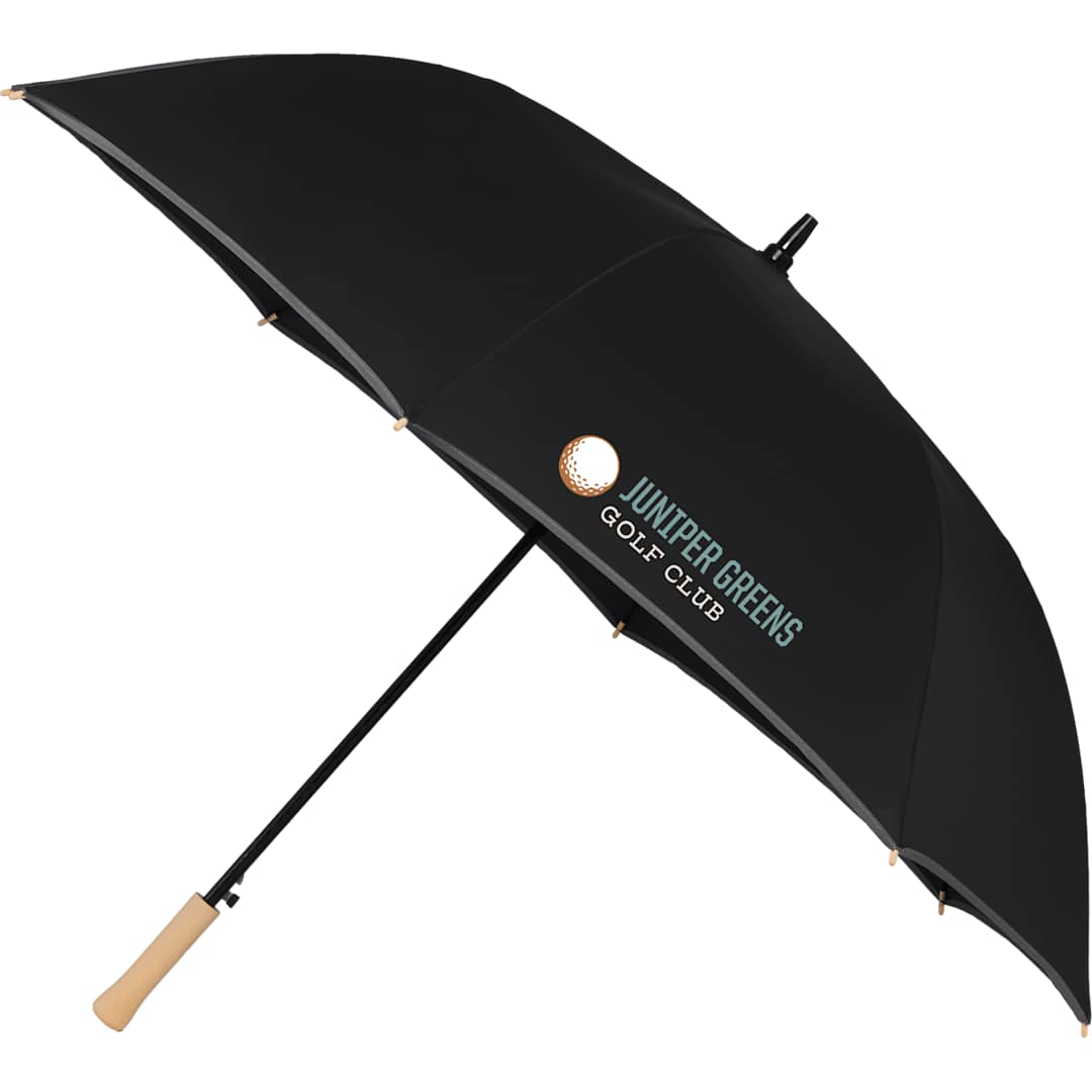 Bullet 60" Auto Open Umbrella w/ Reflective Trim - SM-8183 Black