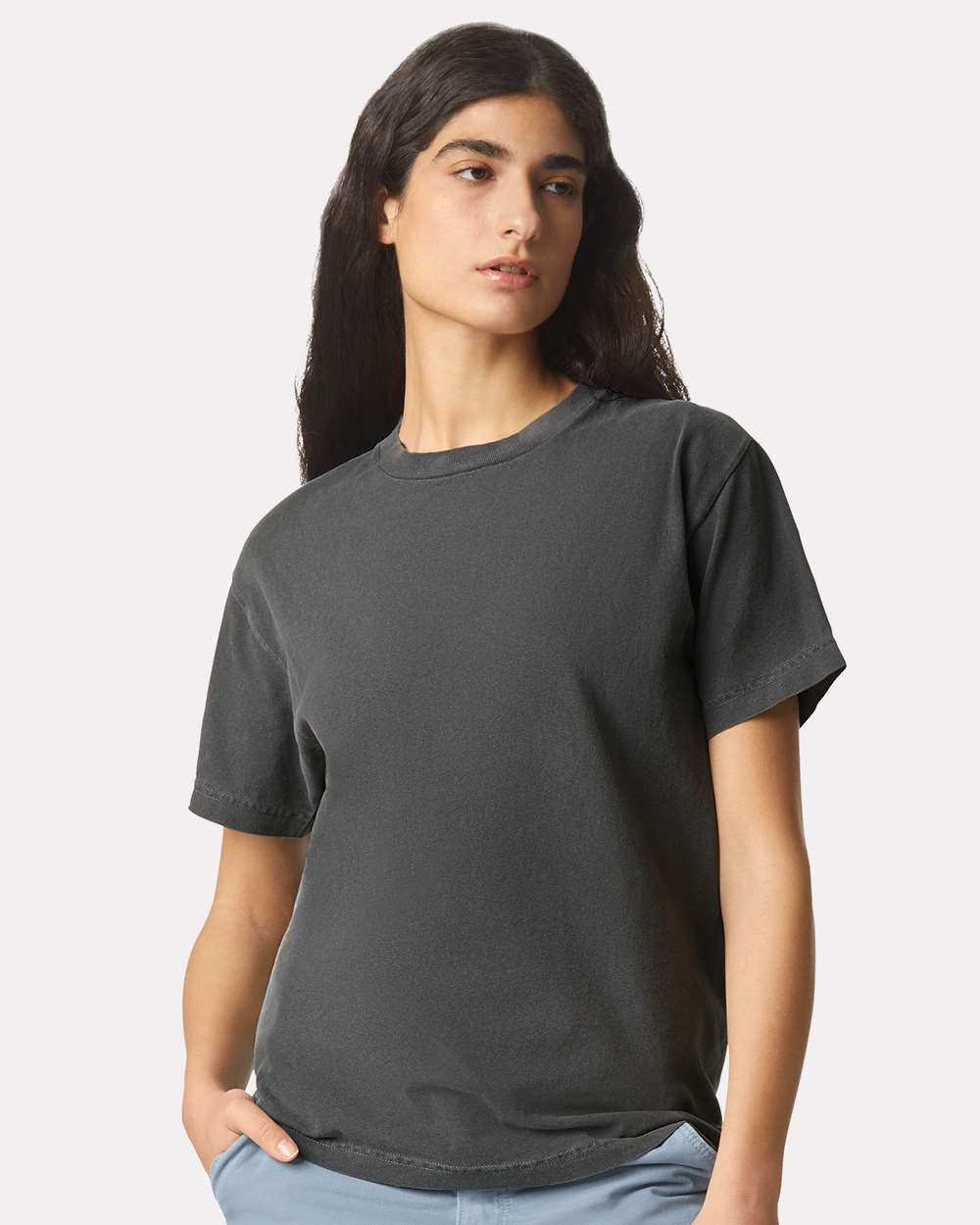 American Apparel Unisex Heavyweight Cotton Garment-Dyed Tee - 1301GD Faded Black