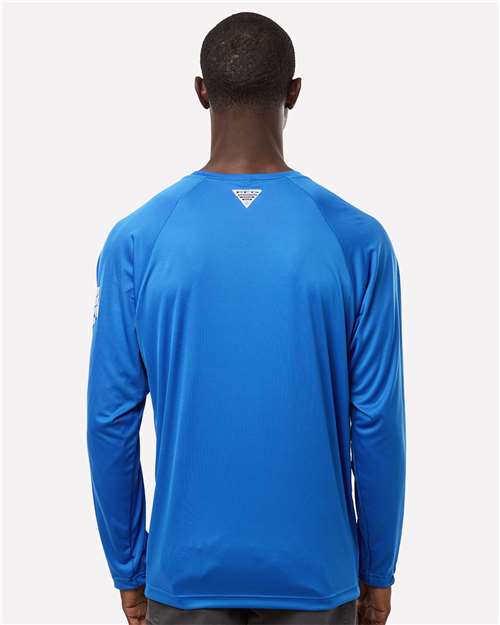 Columbia Men's PFG Terminal Tackle™ Long Sleeve T-Shirt - 212472 Vivid Blue- Cool Grey