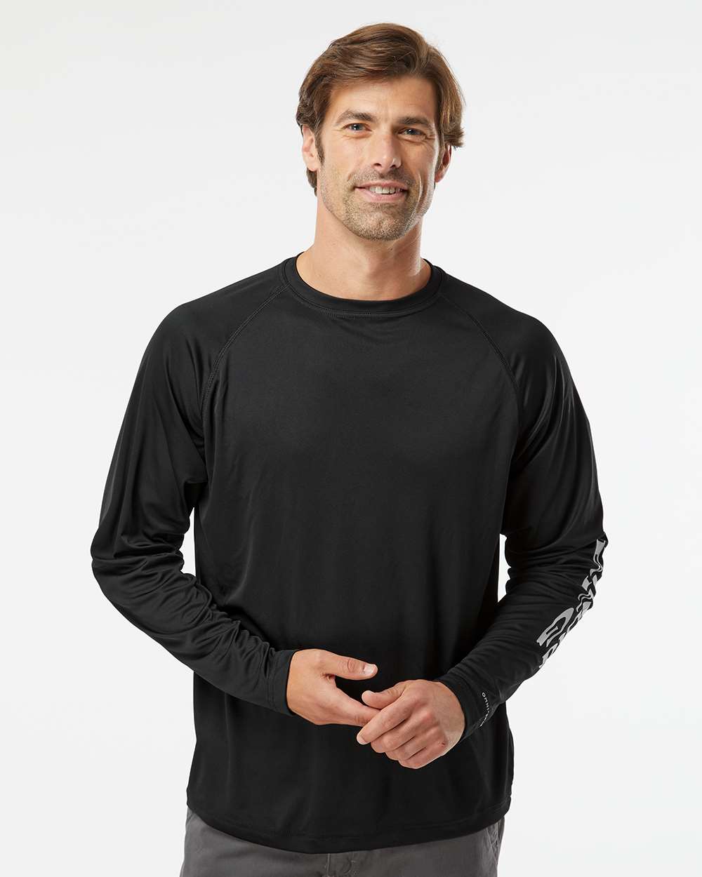 Columbia Men's PFG Terminal Tackle™ Long Sleeve T-Shirt - 212472 Black- Cool Grey