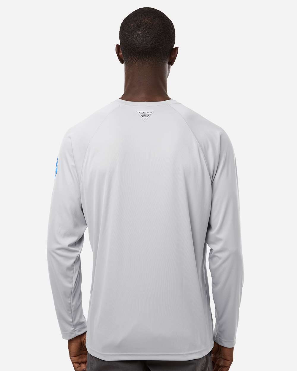 Columbia Men's PFG Terminal Tackle™ Long Sleeve T-Shirt - 212472 Cool Grey- Vivid Blue