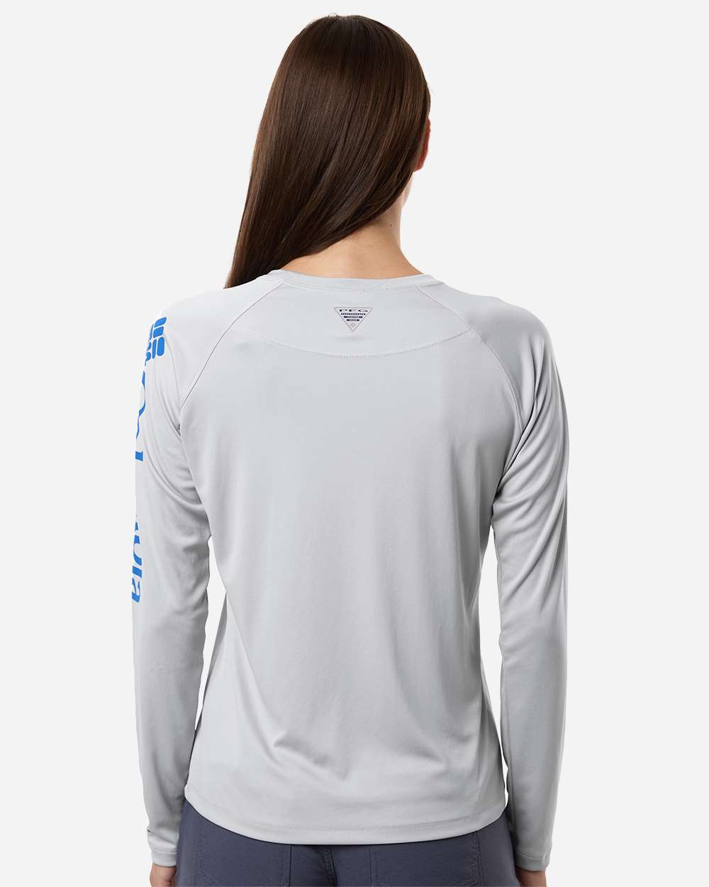 Columbia Women's PFG Tidal Tee™ II Long Sleeve - 212485 Cool Grey- Vivid Blue