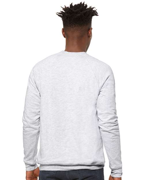BELLA + CANVAS Unisex Sponge Fleece Raglan Crewneck Sweatshirt - 3901 Ash