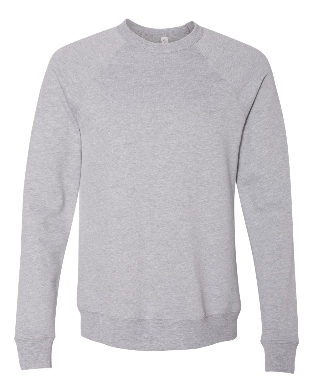 BELLA + CANVAS Unisex Sponge Fleece Raglan Crewneck Sweatshirt - 3901 Athletic Heather
