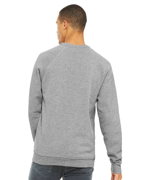 BELLA + CANVAS Unisex Sponge Fleece Raglan Crewneck Sweatshirt - 3901 Athletic Heather