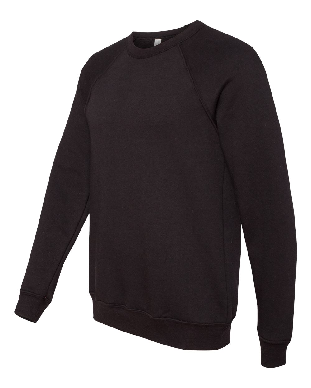 BELLA + CANVAS Unisex Sponge Fleece Raglan Crewneck Sweatshirt - 3901 Black