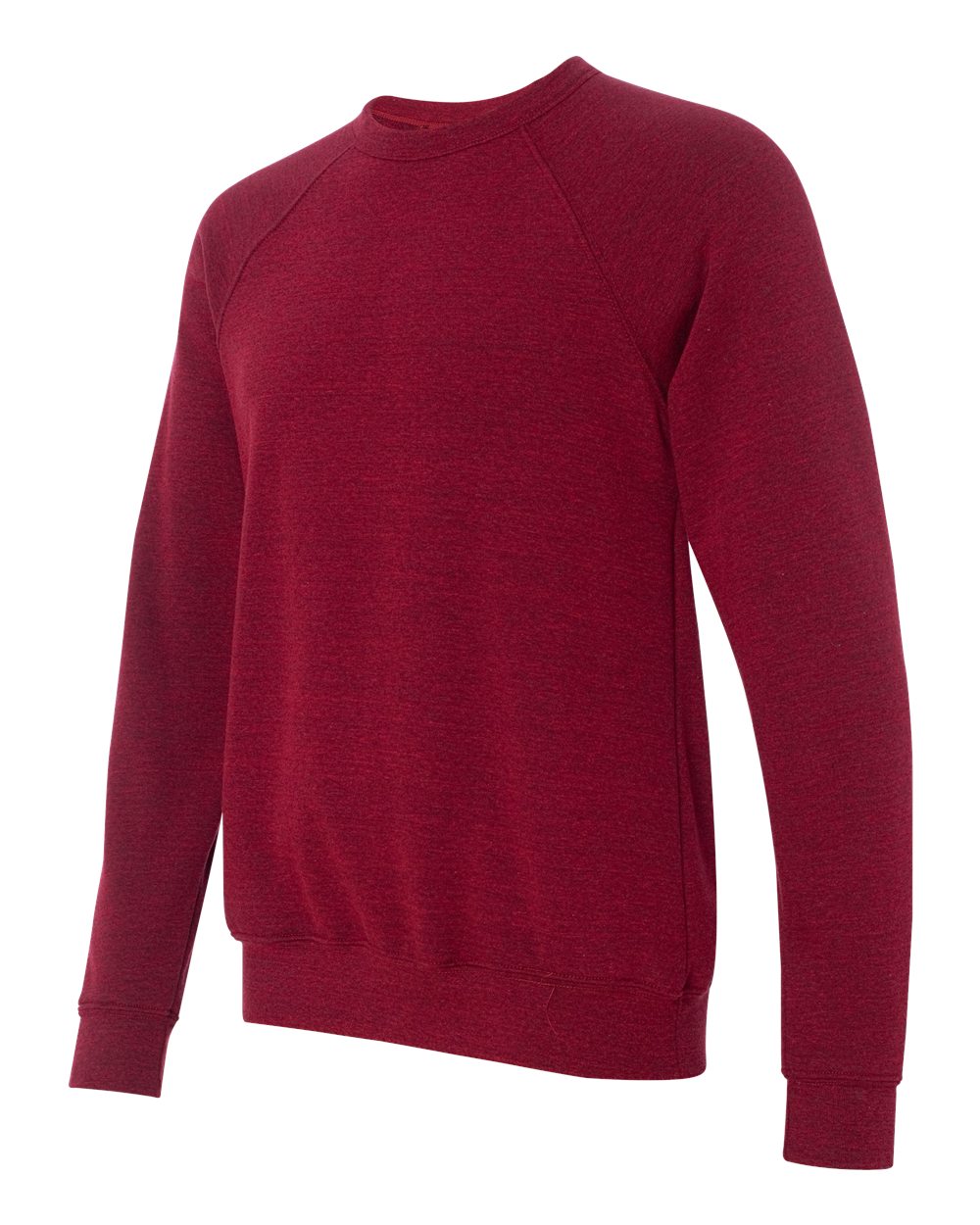BELLA + CANVAS Unisex Sponge Fleece Raglan Crewneck Sweatshirt - 3901 Cardinal Triblend