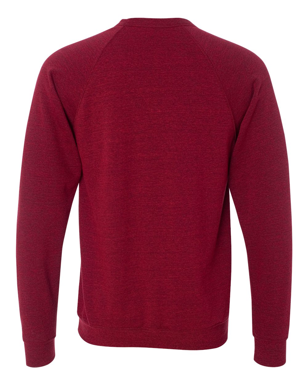 BELLA + CANVAS Unisex Sponge Fleece Raglan Crewneck Sweatshirt - 3901 Cardinal Triblend