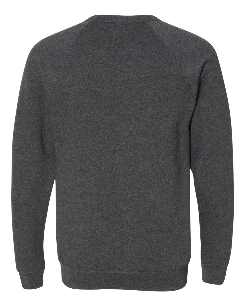BELLA + CANVAS Unisex Sponge Fleece Raglan Crewneck Sweatshirt - 3901 Dark Grey Heather