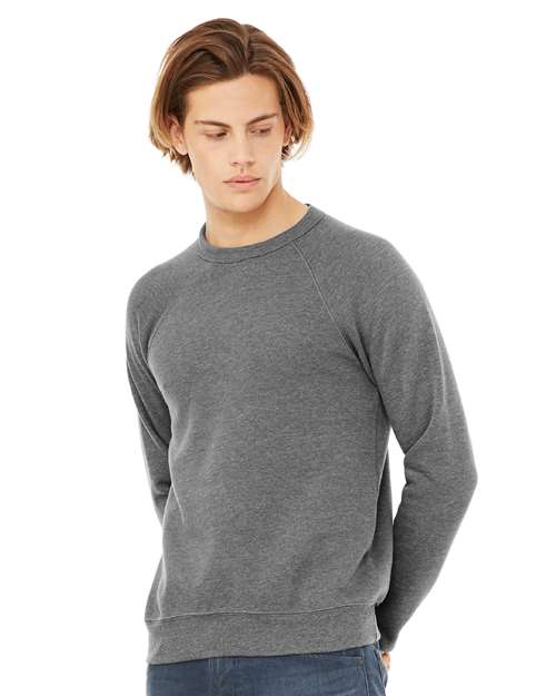 BELLA + CANVAS Unisex Sponge Fleece Raglan Crewneck Sweatshirt - 3901 Deep Heather