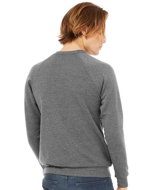 BELLA + CANVAS Unisex Sponge Fleece Raglan Crewneck Sweatshirt - 3901 Deep Heather