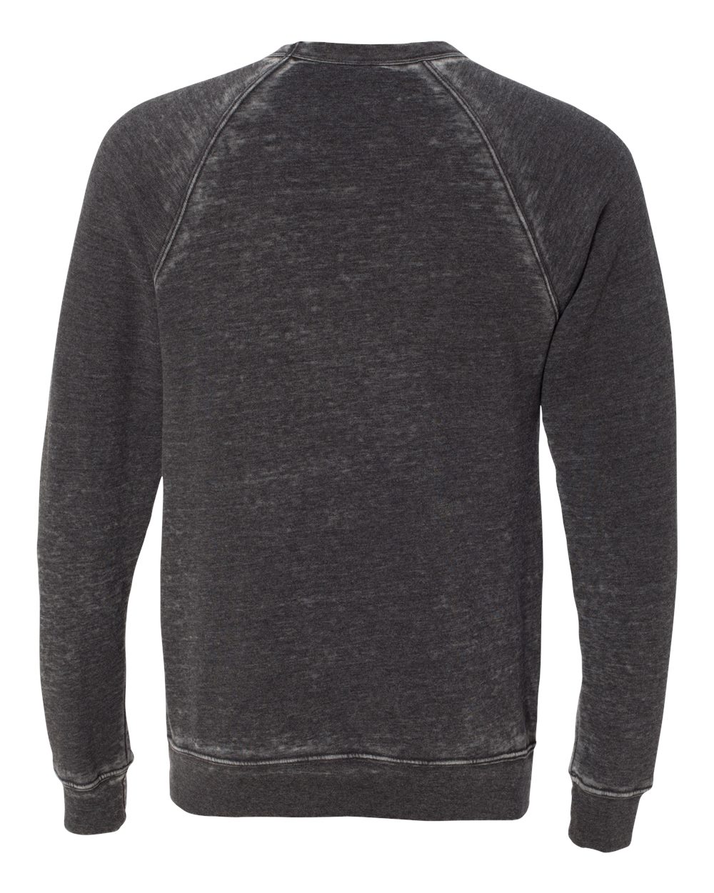 BELLA + CANVAS Unisex Sponge Fleece Raglan Crewneck Sweatshirt - 3901 Grey Acid Wash