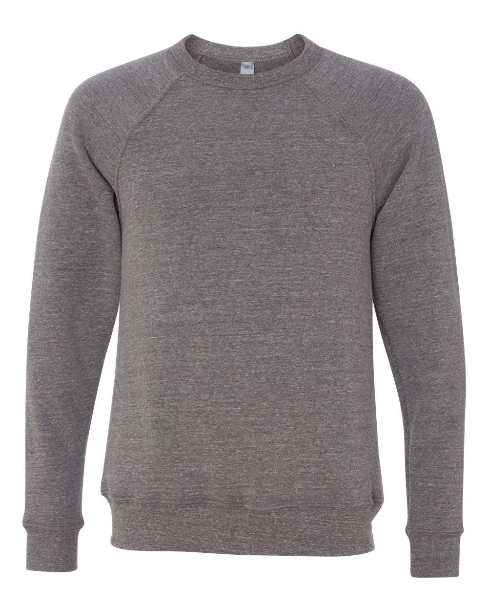 BELLA + CANVAS Unisex Sponge Fleece Raglan Crewneck Sweatshirt - 3901 Grey Triblend