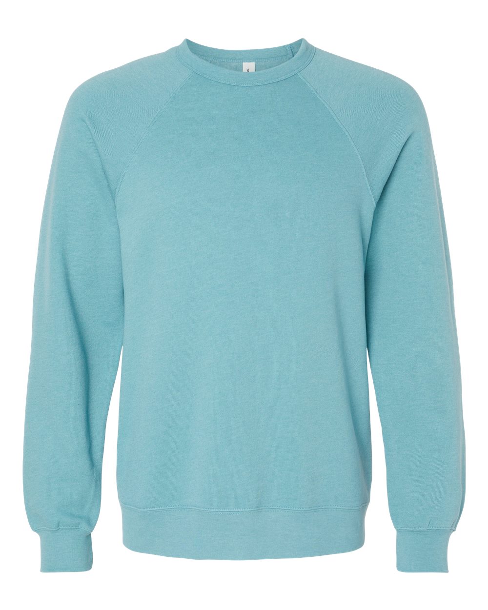 BELLA + CANVAS Unisex Sponge Fleece Raglan Crewneck Sweatshirt - 3901 Heather Blue Lagoon
