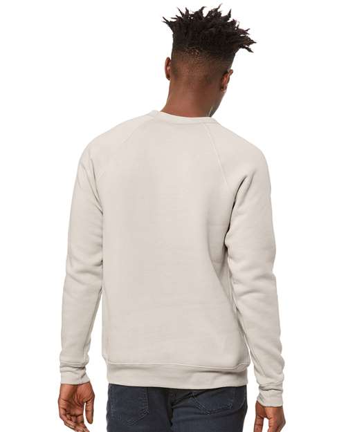 BELLA + CANVAS Unisex Sponge Fleece Raglan Crewneck Sweatshirt - 3901 Heather Dust