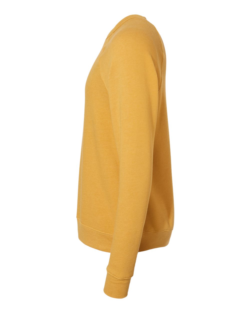 BELLA + CANVAS Unisex Sponge Fleece Raglan Crewneck Sweatshirt - 3901 Heather Mustard