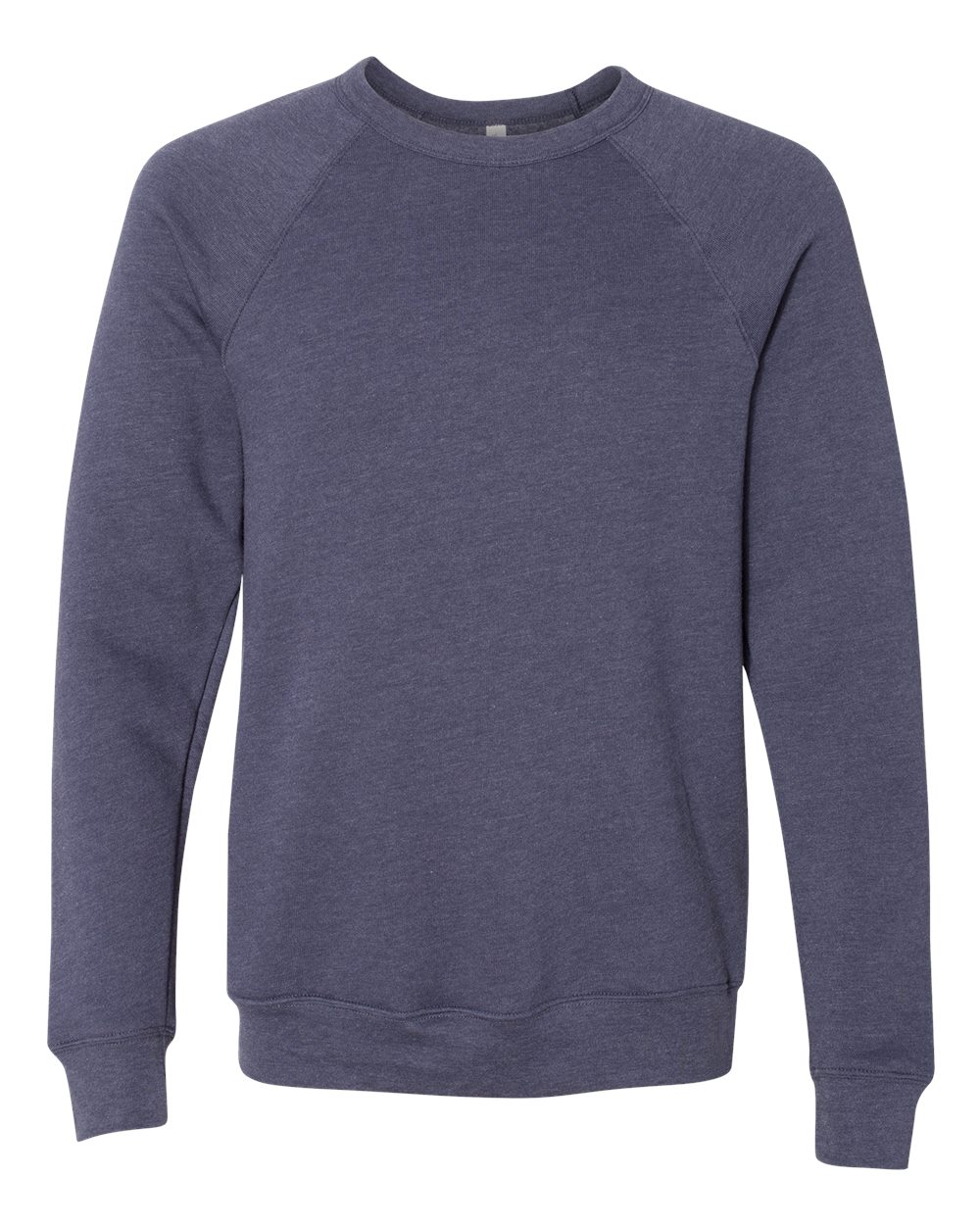 BELLA + CANVAS Unisex Sponge Fleece Raglan Crewneck Sweatshirt - 3901 Heather Navy