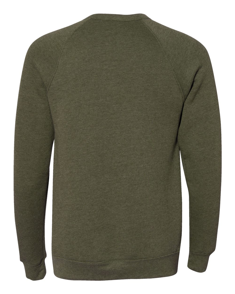 BELLA + CANVAS Unisex Sponge Fleece Raglan Crewneck Sweatshirt - 3901 Heather Olive