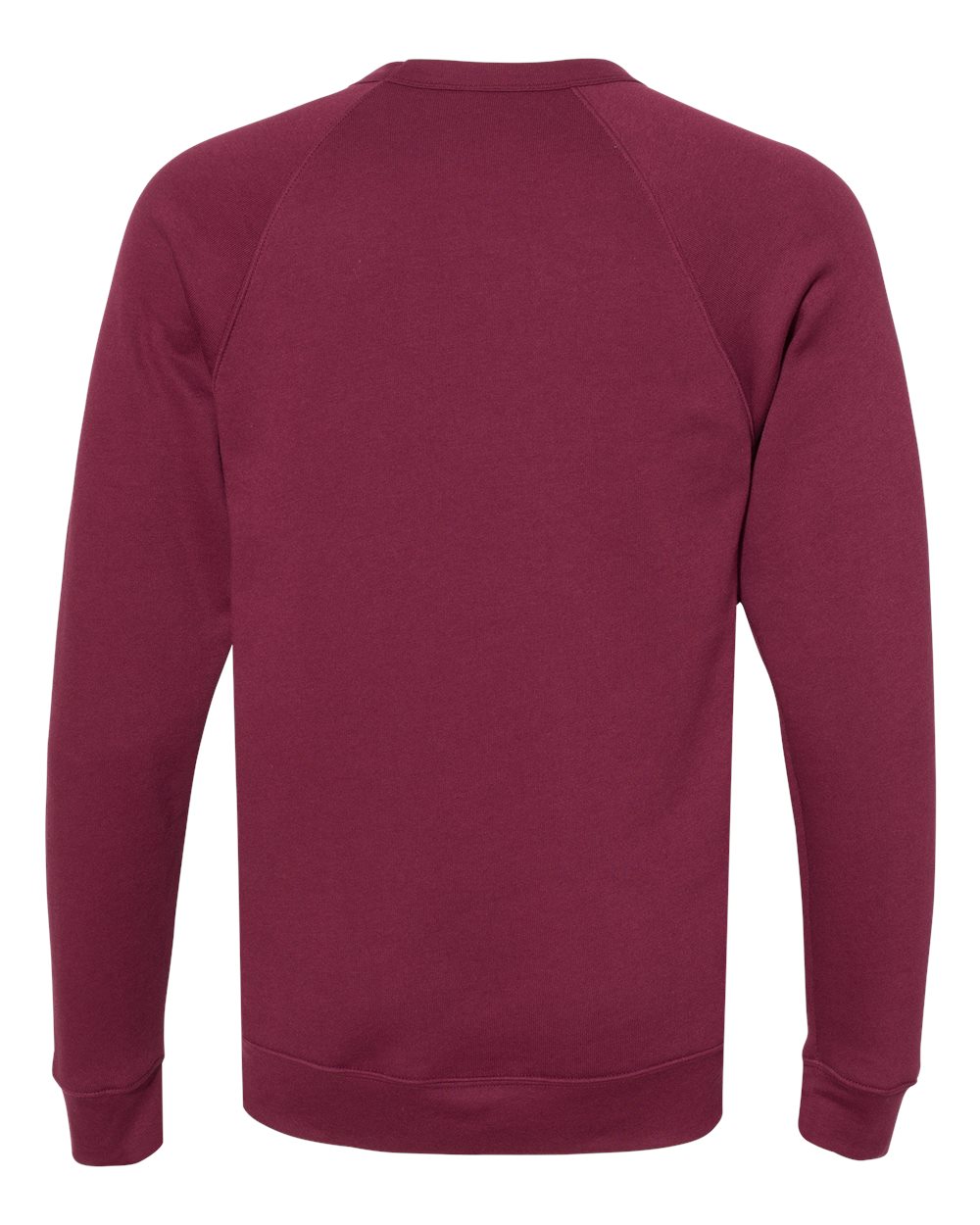 BELLA + CANVAS Unisex Sponge Fleece Raglan Crewneck Sweatshirt - 3901 Maroon