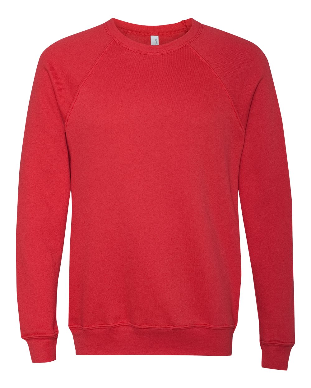 BELLA + CANVAS Unisex Sponge Fleece Raglan Crewneck Sweatshirt - 3901 Red