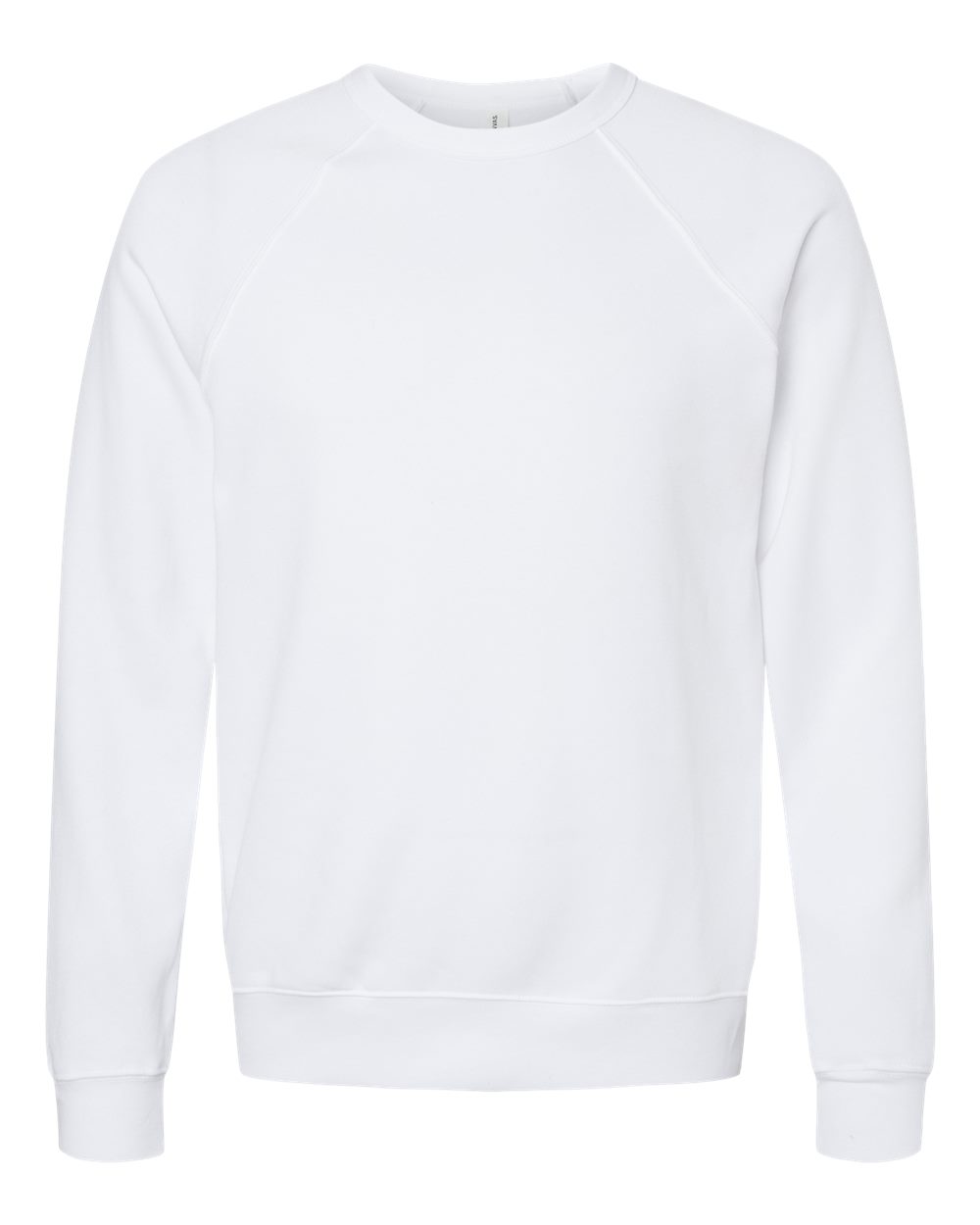 BELLA + CANVAS Unisex Sponge Fleece Raglan Crewneck Sweatshirt - 3901 White
