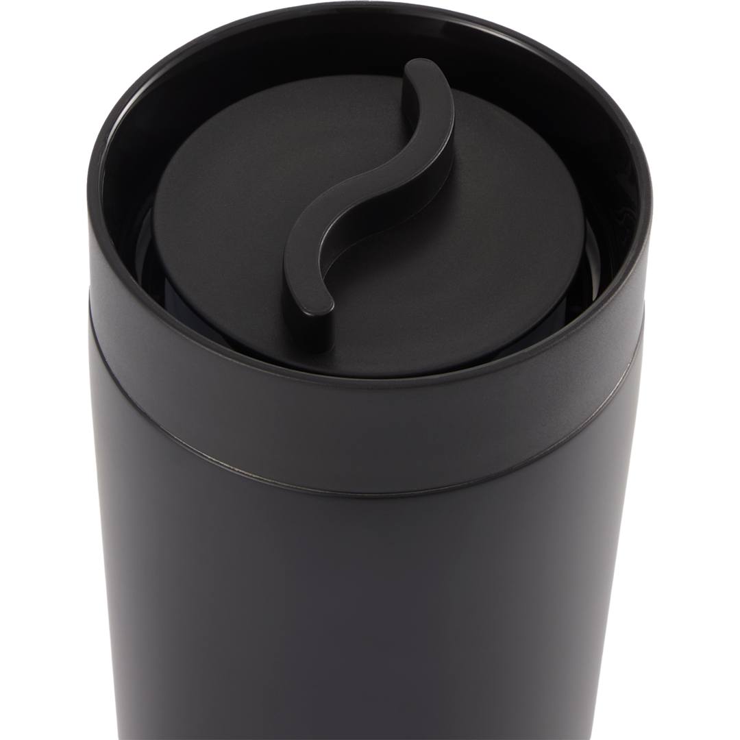 Maddie Recycled SS Vacuum Tumbler w/ 360 Lid 16oz - SM-6564 Black