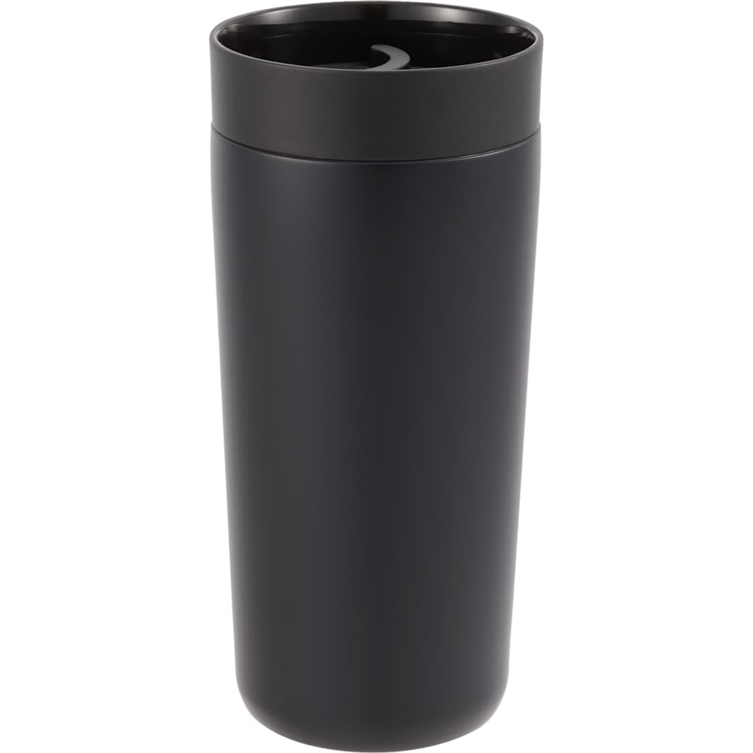 Maddie Recycled SS Vacuum Tumbler w/ 360 Lid 16oz - SM-6564 Black