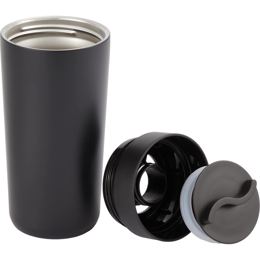 Maddie Recycled SS Vacuum Tumbler w/ 360 Lid 16oz - SM-6564 Black