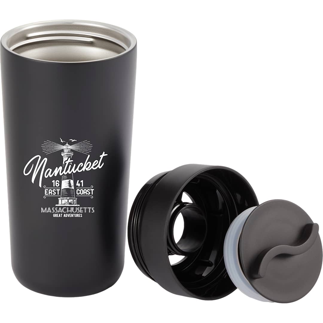 Maddie Recycled SS Vacuum Tumbler w/ 360 Lid 16oz - SM-6564 Black