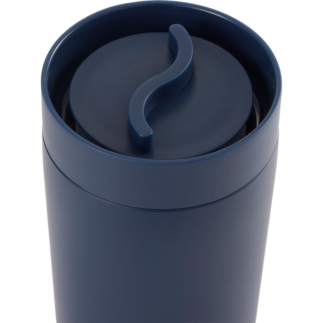 Maddie Recycled SS Vacuum Tumbler w/ 360 Lid 16oz - SM-6564 Blue