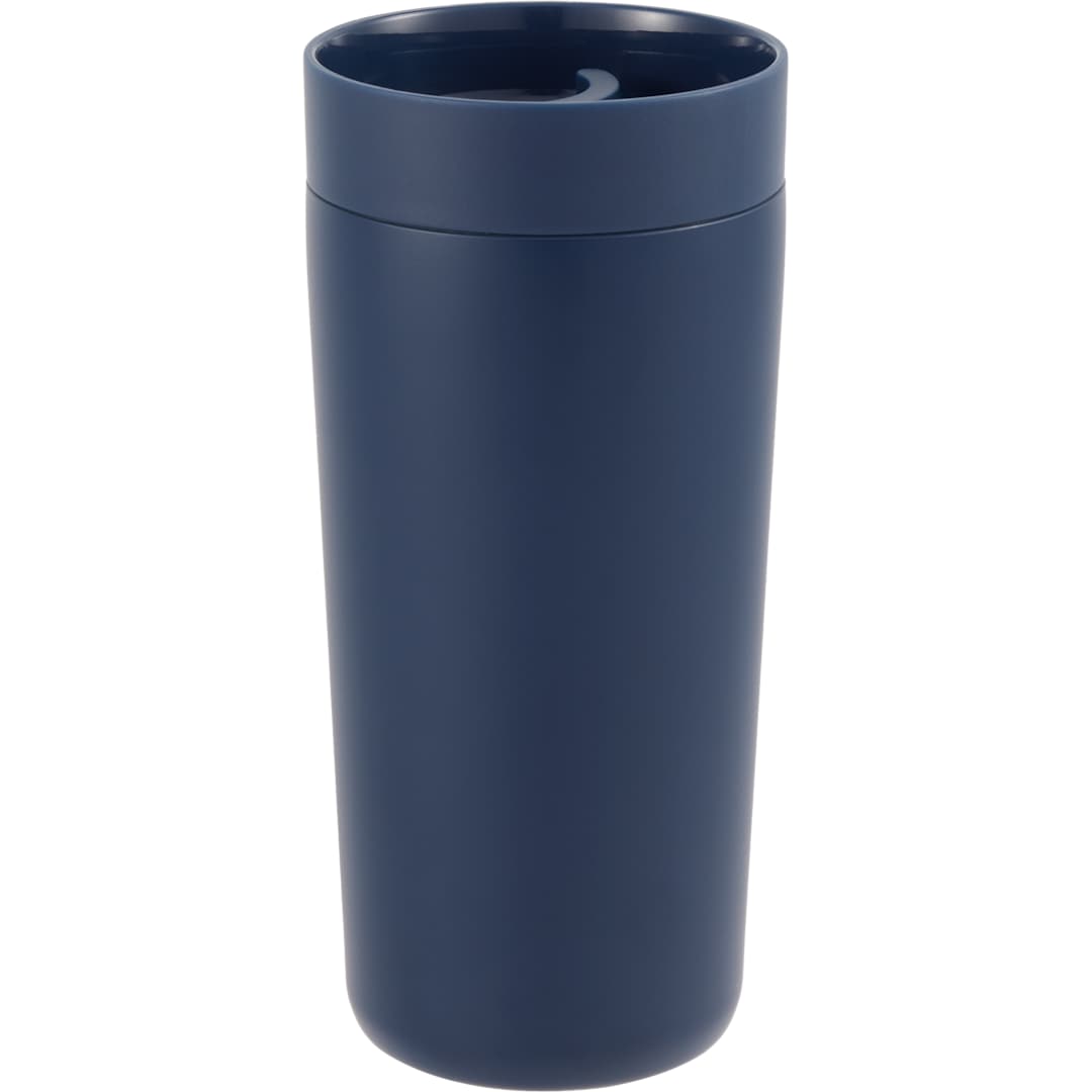 Maddie Recycled SS Vacuum Tumbler w/ 360 Lid 16oz - SM-6564 Blue