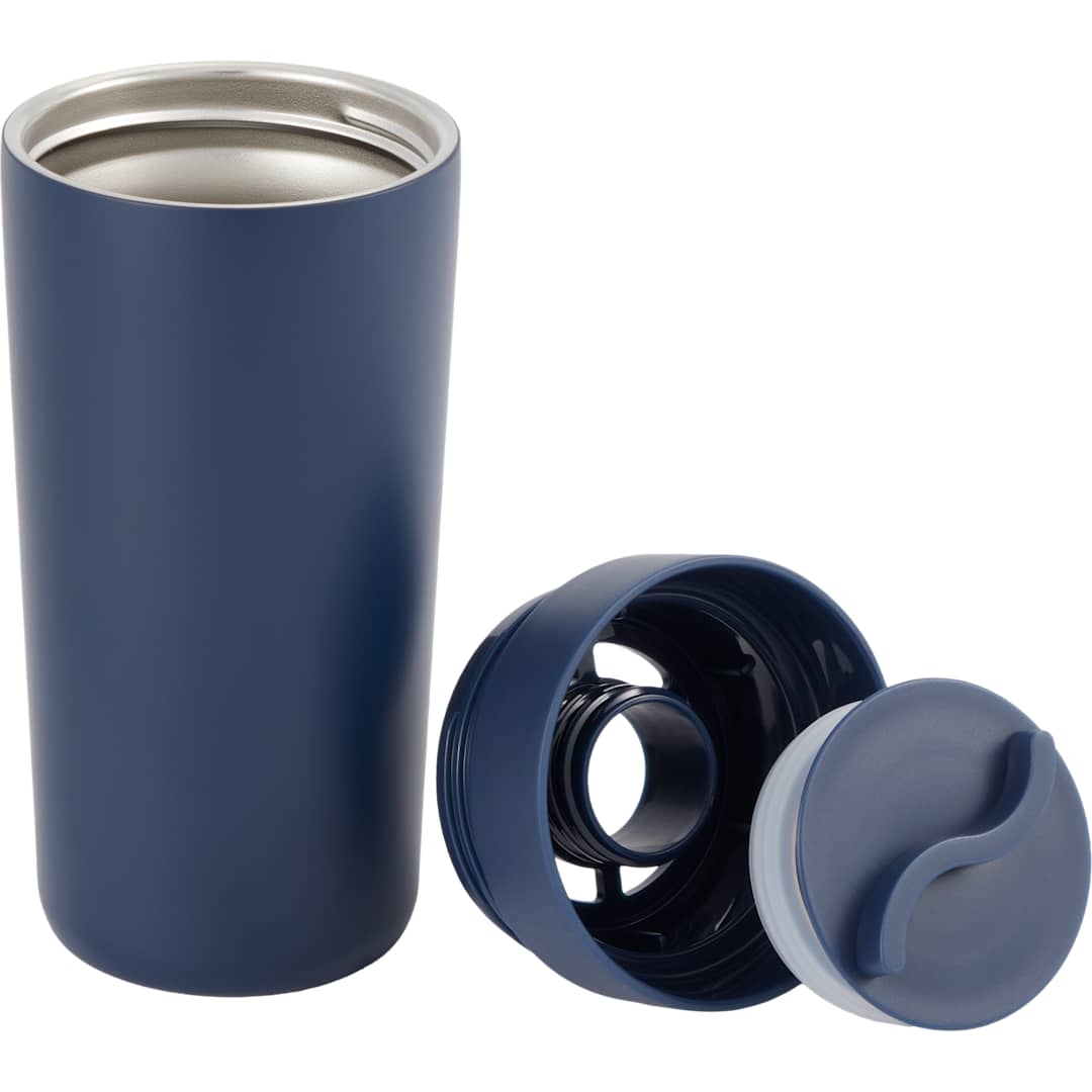 Maddie Recycled SS Vacuum Tumbler w/ 360 Lid 16oz - SM-6564 Blue