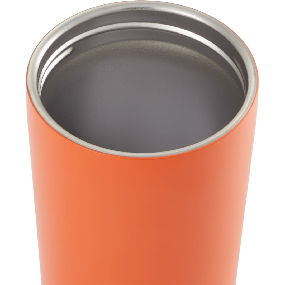 Maddie Recycled SS Vacuum Tumbler w/ 360 Lid 16oz - SM-6564 Orange