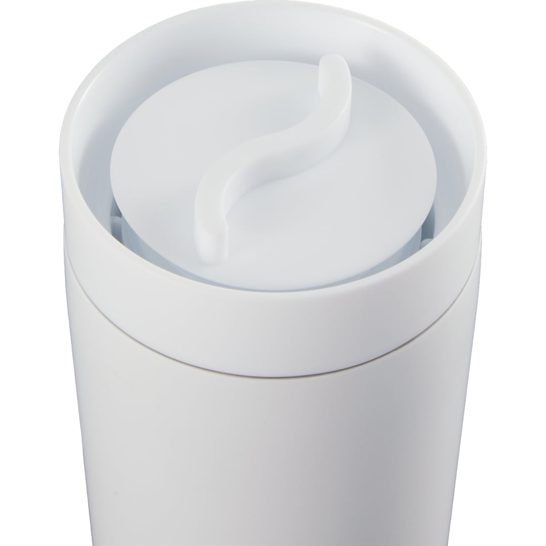 Maddie Recycled SS Vacuum Tumbler w/ 360 Lid 16oz - SM-6564 White