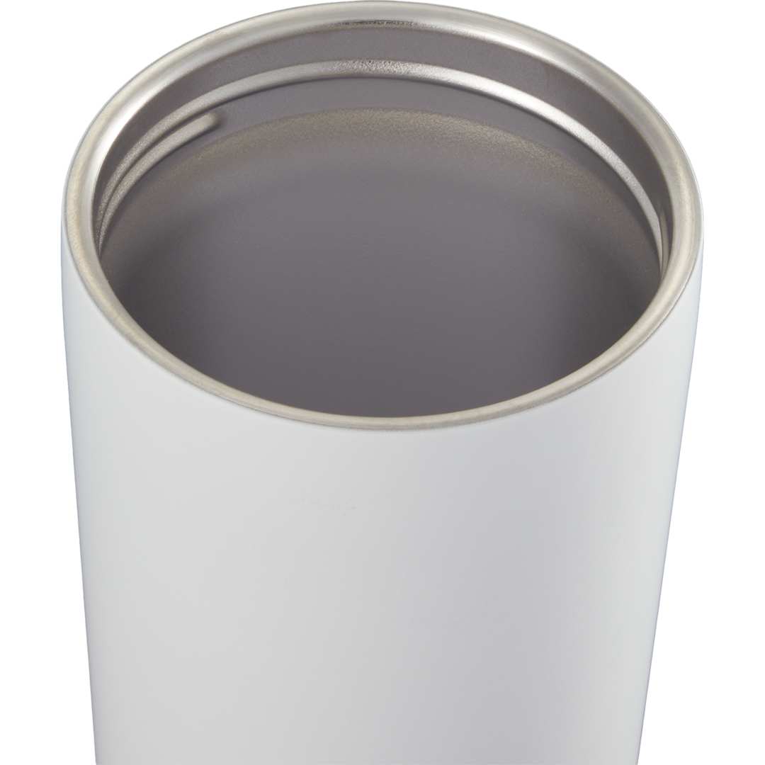 Maddie Recycled SS Vacuum Tumbler w/ 360 Lid 16oz - SM-6564 White